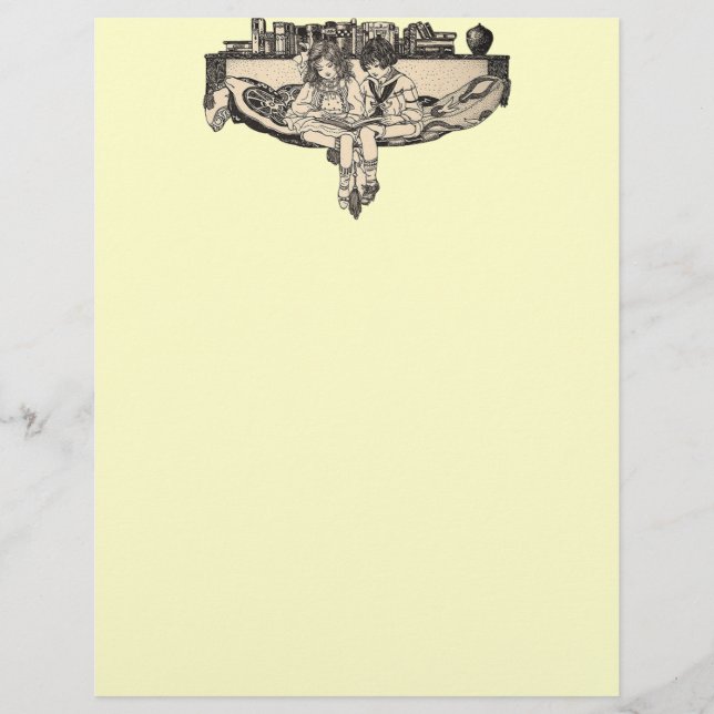 Lámina Chica y lectura de niños (Anverso)