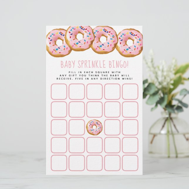 Lámina Chicas de Donut modernos Baby Shower Sprinkle Bing (Anverso de pie)