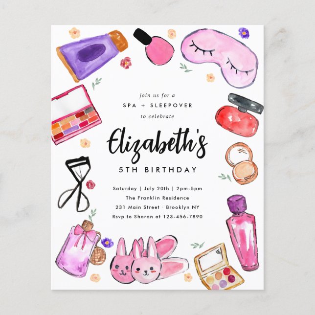 Lámina Chicas de maquillaje presupuestario Slumber Sleepo (Anverso)