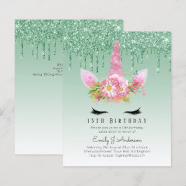 Lámina CHICAS Unicornio, Purpurina rosa de PRESUPUESTO