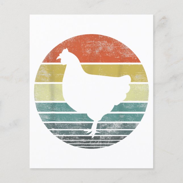 Lámina Chicken Lover Regalos Funny Granjero Retro Vintage (Anverso)