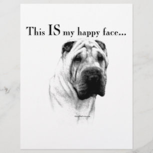 Lámina Chino Shar Pei Happy Face