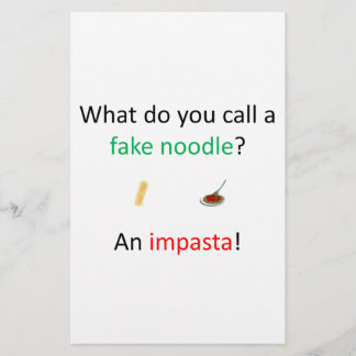 Lámina Chiste de fideos falsos