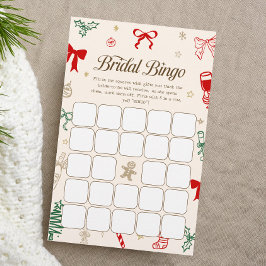 Lámina Christmas Bridal Shower Bingo Game