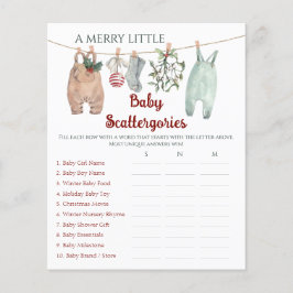 Lámina Christmas Clothes A Merry Little Baby Scattergorie