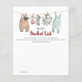 Lámina Christmas Clothes Baby Bucket List
