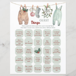 Lámina Christmas Clothes Guest Bingo Game