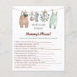 Lámina Christmas Clothes Who Can Finish Mommy's Phrase