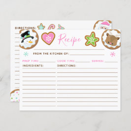 Lámina Christmas Cookie Exchange Pink and Green Recipe