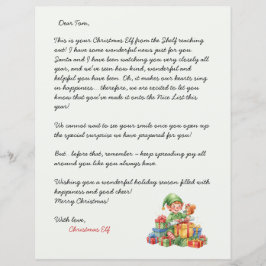 Lámina Christmas Letter From the Christmas Elf