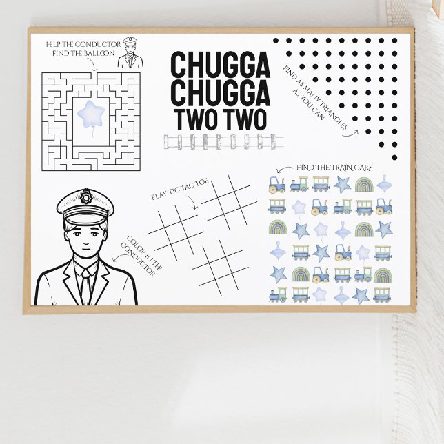 Lámina Chugga Chugga dos | Placemat Juegos para niños (Subido por el creador)
