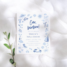 Lámina Ciao Bambino Italian Budget Boy Baby Shower