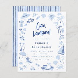 Lámina Ciao Bambino Italian Budget Boy Baby Shower