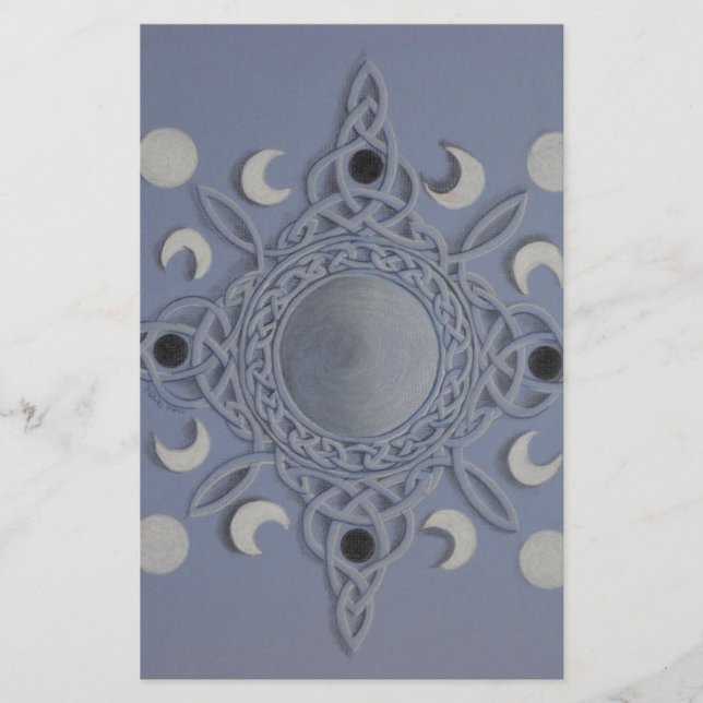 Lámina Ciclo lunar-nudo celta (Anverso)