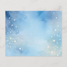 Lámina Cielo azul acuarela con estrellas
