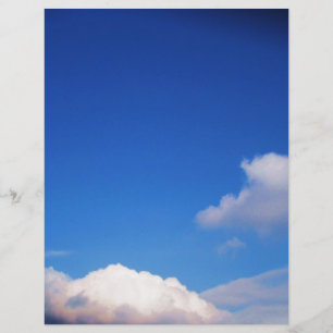 Lámina Cielo azul claro y nubes blancas