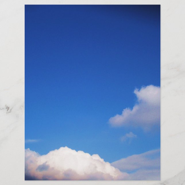 Lámina Cielo azul claro y nubes blancas (Anverso)
