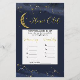 Lámina Cielo nocturno sobre la luna qué tan viejos son lo