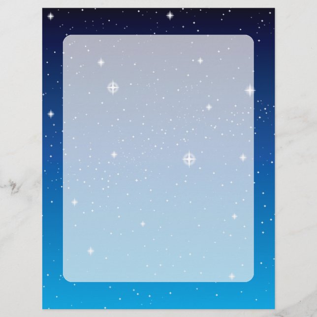 Lámina Cielo Starry azul profundo (Anverso)