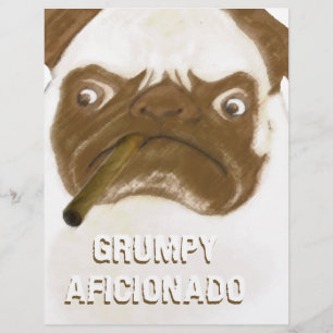 Lámina Cigar de puggy negro personalizado AFICIONADO