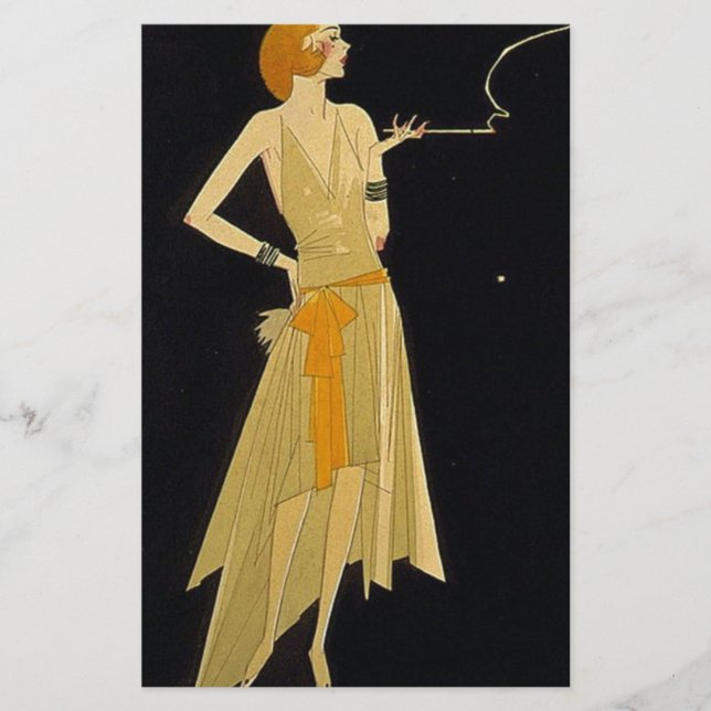 Lámina Cigarrillo para fumadores Art Deco (Anverso)