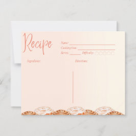 Lámina Cinnamon Roll Watercolor Recipe Card