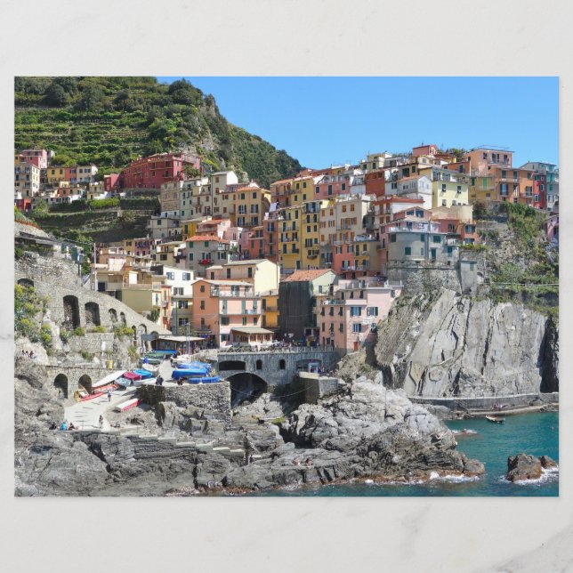 Lámina Cinque Terre Papel de cartón de Italia (Anverso)