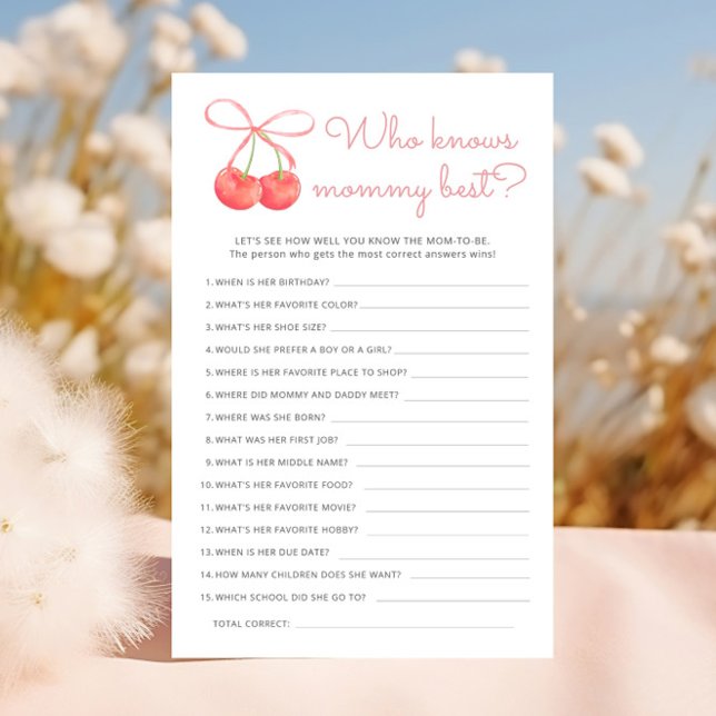 Lámina Cinta rosa cereza que conoce a mamá mejor juego (Subido por el creador)