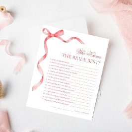 Lámina Cinta rosada que conoce mejor juego de novias
