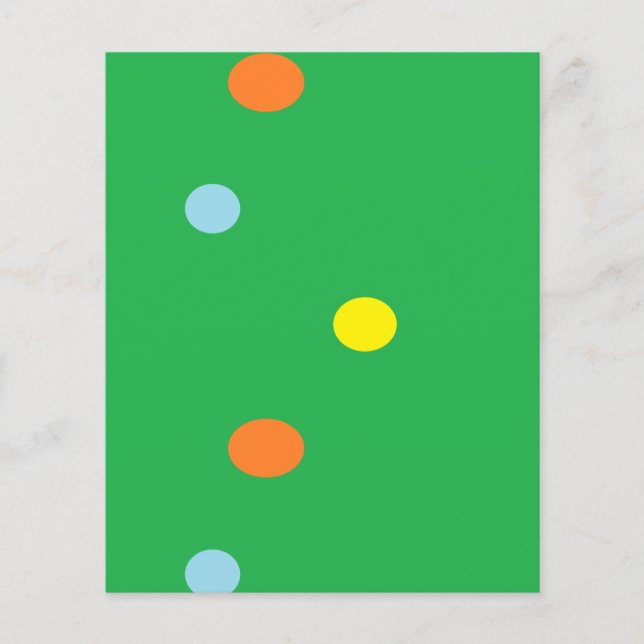 Lámina círculos multicolores sobre verde (Anverso)