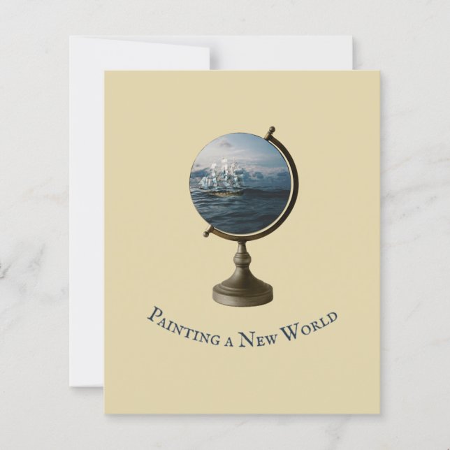 Lámina Cita artística "Paiting a New World" Collage Art (Anverso)