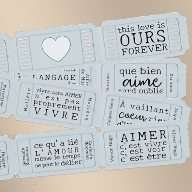 Lámina Cita de amor de San Valentín francesa corta entrad (Subido por el creador)