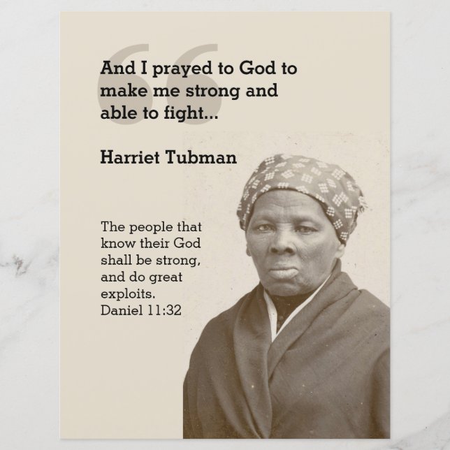 Lámina Cita de Christian HARRIET TUBMAN (Anverso)