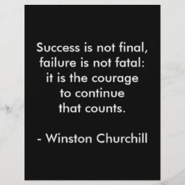 Lámina Cita de Winston Churchill; éxito