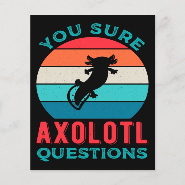 Lámina Cita divertida de Axolotl | Axolotl Para Cumpleaño (Anverso)