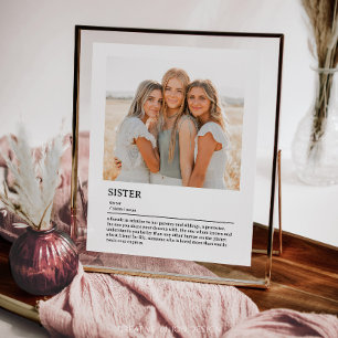 Lámina Cita personalizada para la definición de hermana a