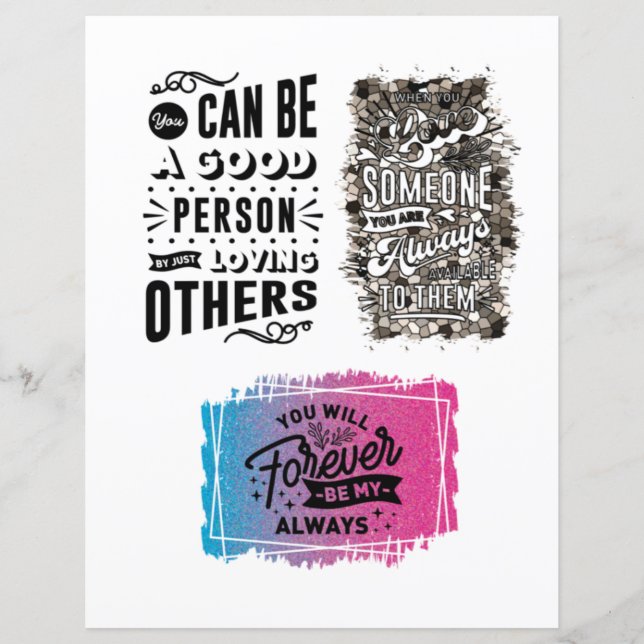 Lámina Citas románticas del Día de San Valentín (Anverso)