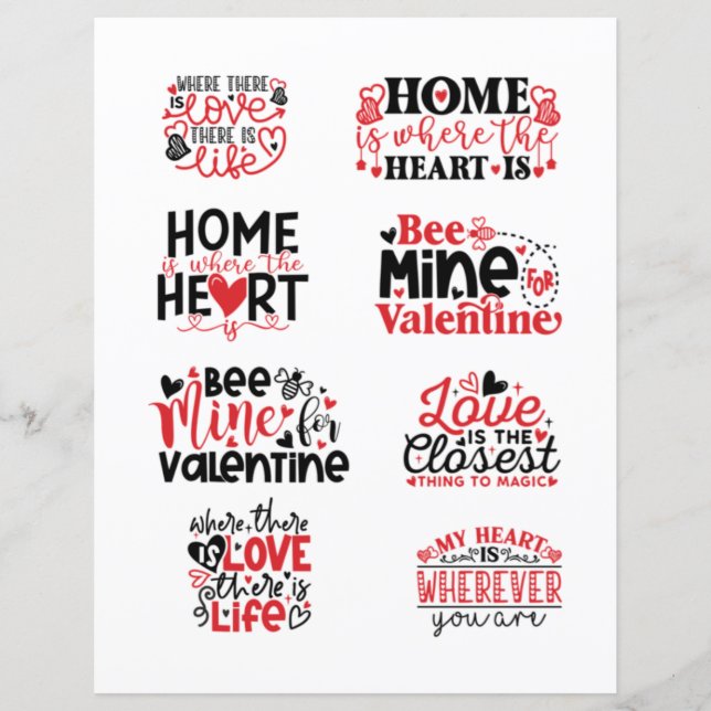 Lámina Citas románticas Día de San Valentín de amor (Anverso)
