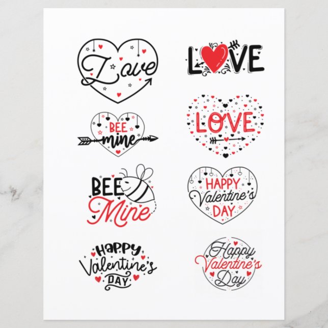 Lámina Citas románticas Día de San Valentín de amor (Anverso)