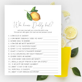 Lámina Cítrico limón quién conoce mejor a papá