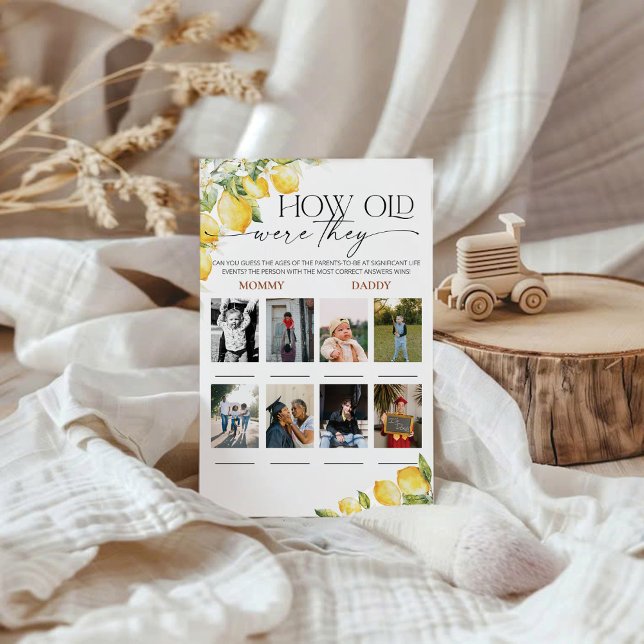 Lámina Cítricos De Limón Cuán Viejos Eran Los Juegos De B (Subido por el creador)