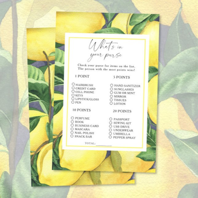 Lámina Cítricos limones - ¿Qué hay en tu juego de bolso? (Subido por el creador)