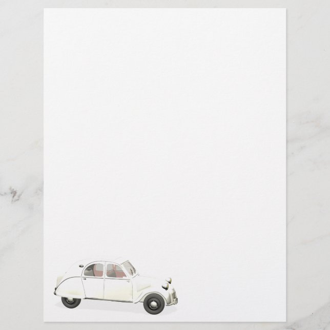 Lámina Citroen blanco 2CV (Anverso)