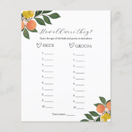 Lámina Citrus Cuán Antiguo Eran Los Juegos De Ducha De No