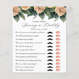 Lámina Citrus Greenery | Juego Baby Shower | Mamá papá