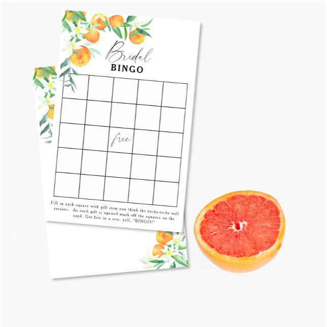 Lámina Citrus - Juego de bingo para despedida de soltera (Subido por el creador)