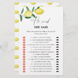 Lámina Citrus lemon - Dijo que dijo que el juego de la du