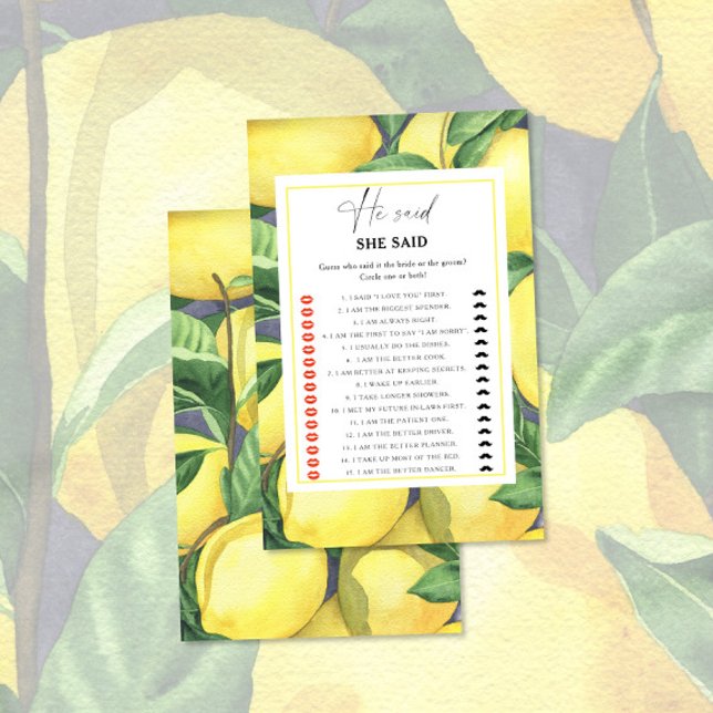 Lámina Citrus lemon - Dijo que dijo que el juego de la du (Subido por el creador)