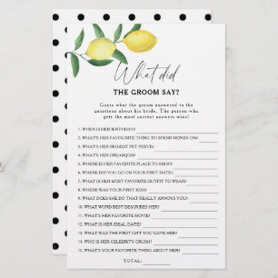 Lámina Citrus lemon - ¿Qué dijo el novio del juego de nov