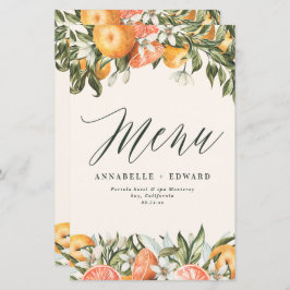 Lámina Citrus naranja botánico moderno rústico